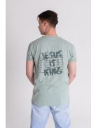 JESUS IS KING dustygreen unisex T-shirt