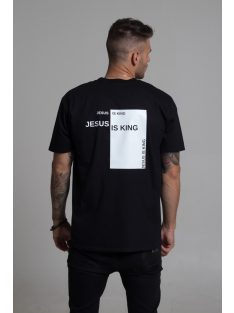 JESUS IS KING zwart unisex T-shirt