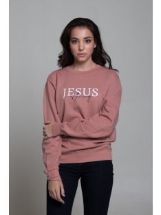 JESUS IS THE WAY dusty rose unisex trui