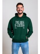 THE KING IS COMING glas groen unisex trui