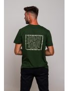 LOVE NEVER FAILS - 1CORINTHIANS 13 sötétzöld unisex póló