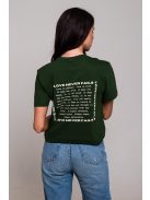 LOVE NEVER FAILS - 1CORINTHIANS 13 dark green unisex T-shirt