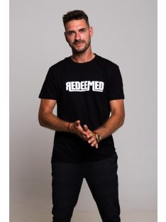 REDEEMED fekete póló unisex